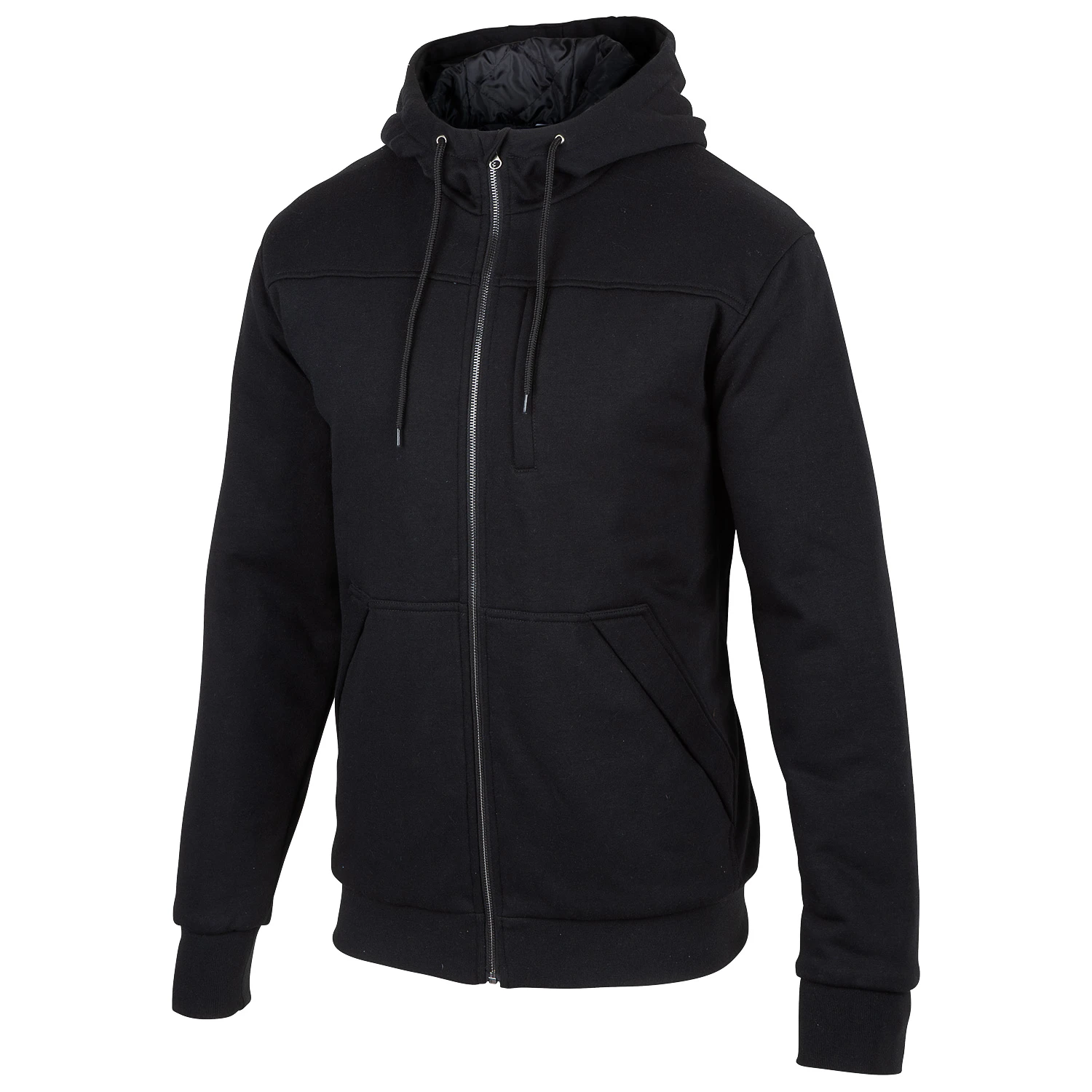 Swiss Alps Men's Full-Zip Fleece Quilt-Lined Hoodie 1 Swiss Alps Men's Full-Zip Fleece Quilt-Lined Hoodie