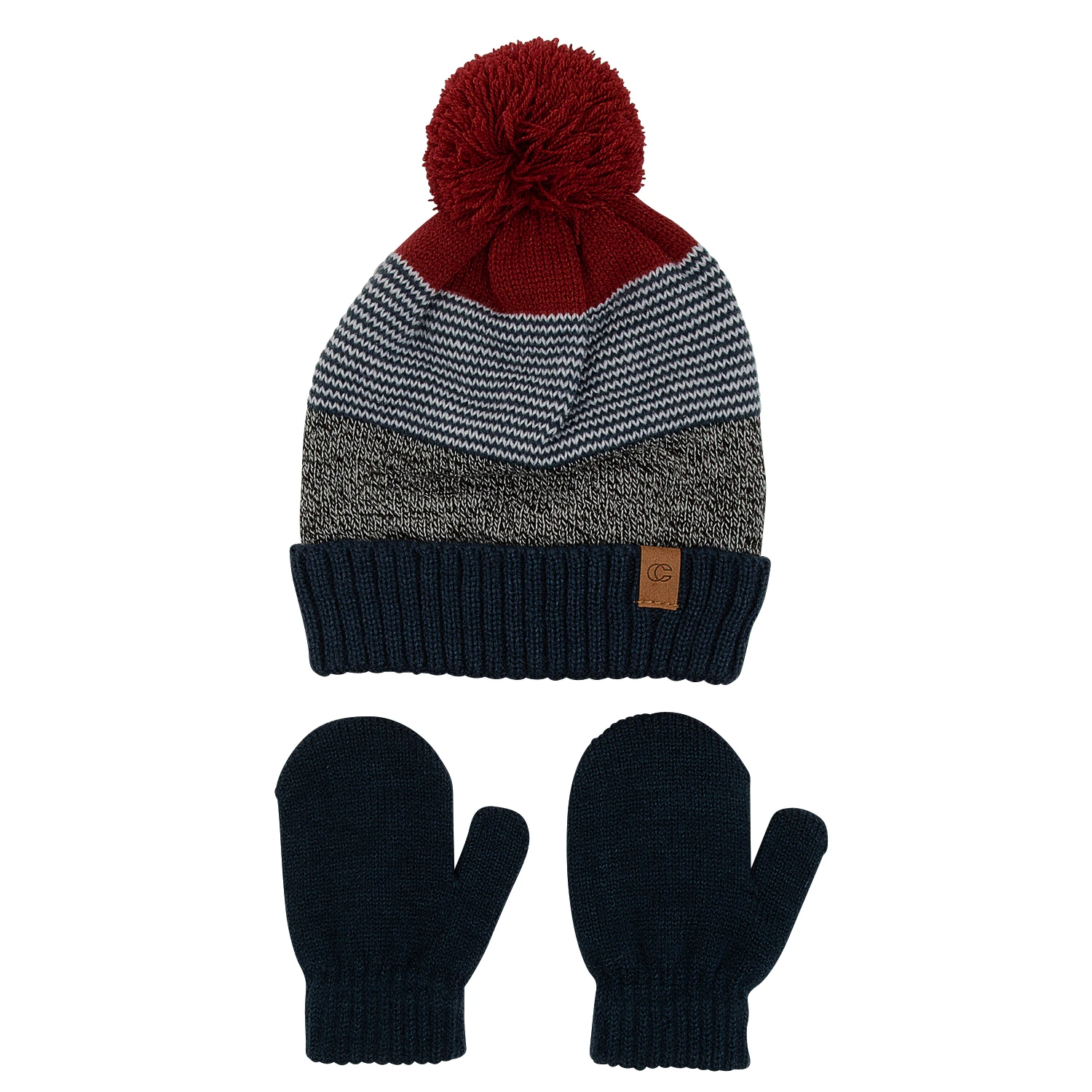 Chaos Youth's Striped Beanie & Mitten Set 1 Chaos Youth's Striped Beanie & Mitten Set