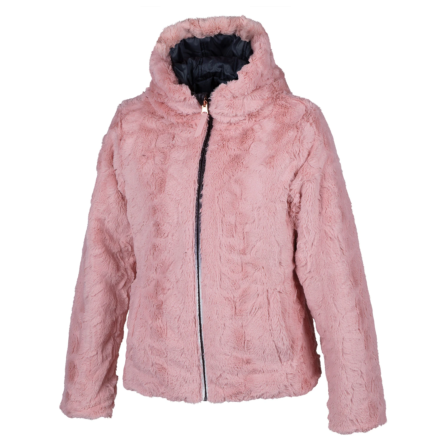 Pacific Trail Girls' Reversible To Faux Fur Tie-Dye Hooded Jacket 2 Pacific Trail Girls' Reversible To Faux Fur Tie-Dye Hooded Jacket - Image 2