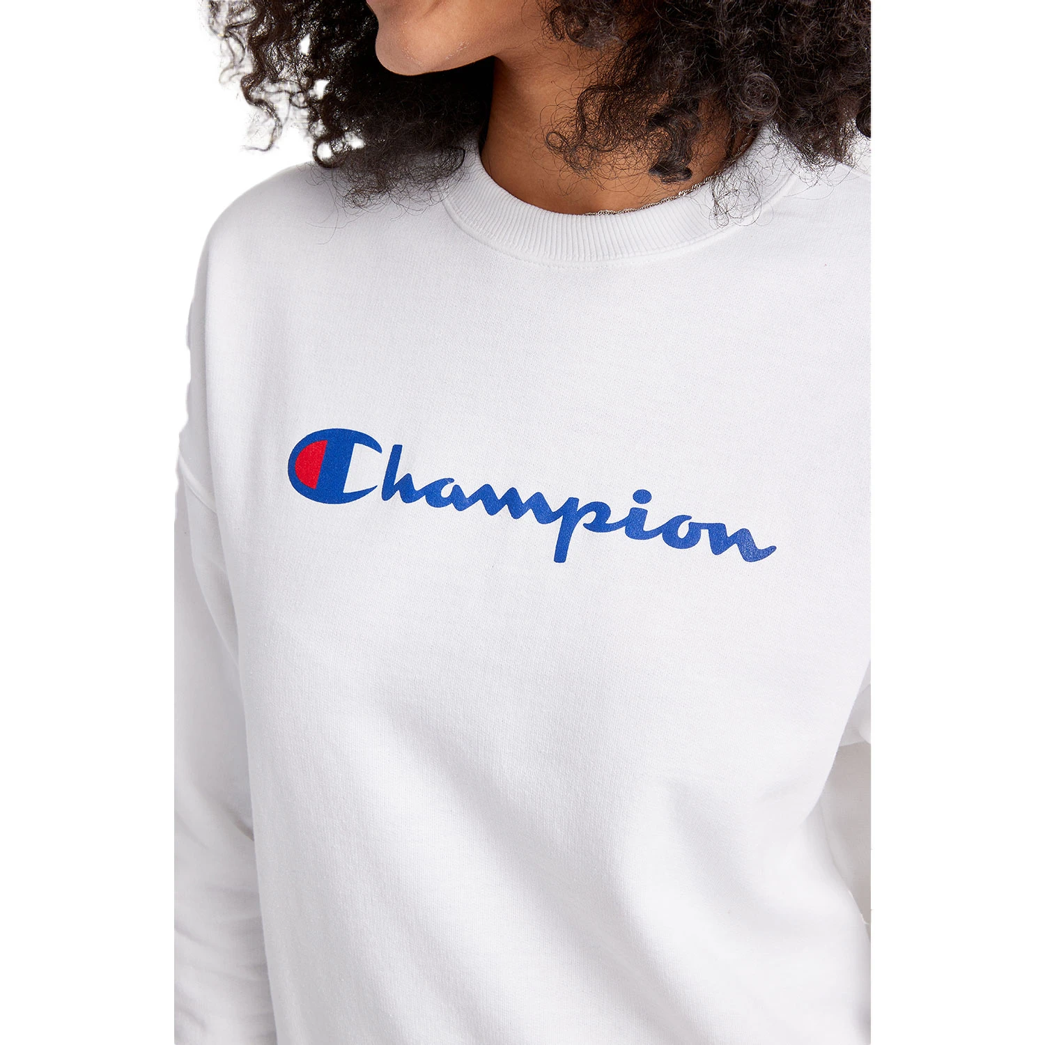 Champion Women's Powerblend Relaxed Crew Fleece Sweater - Image 2