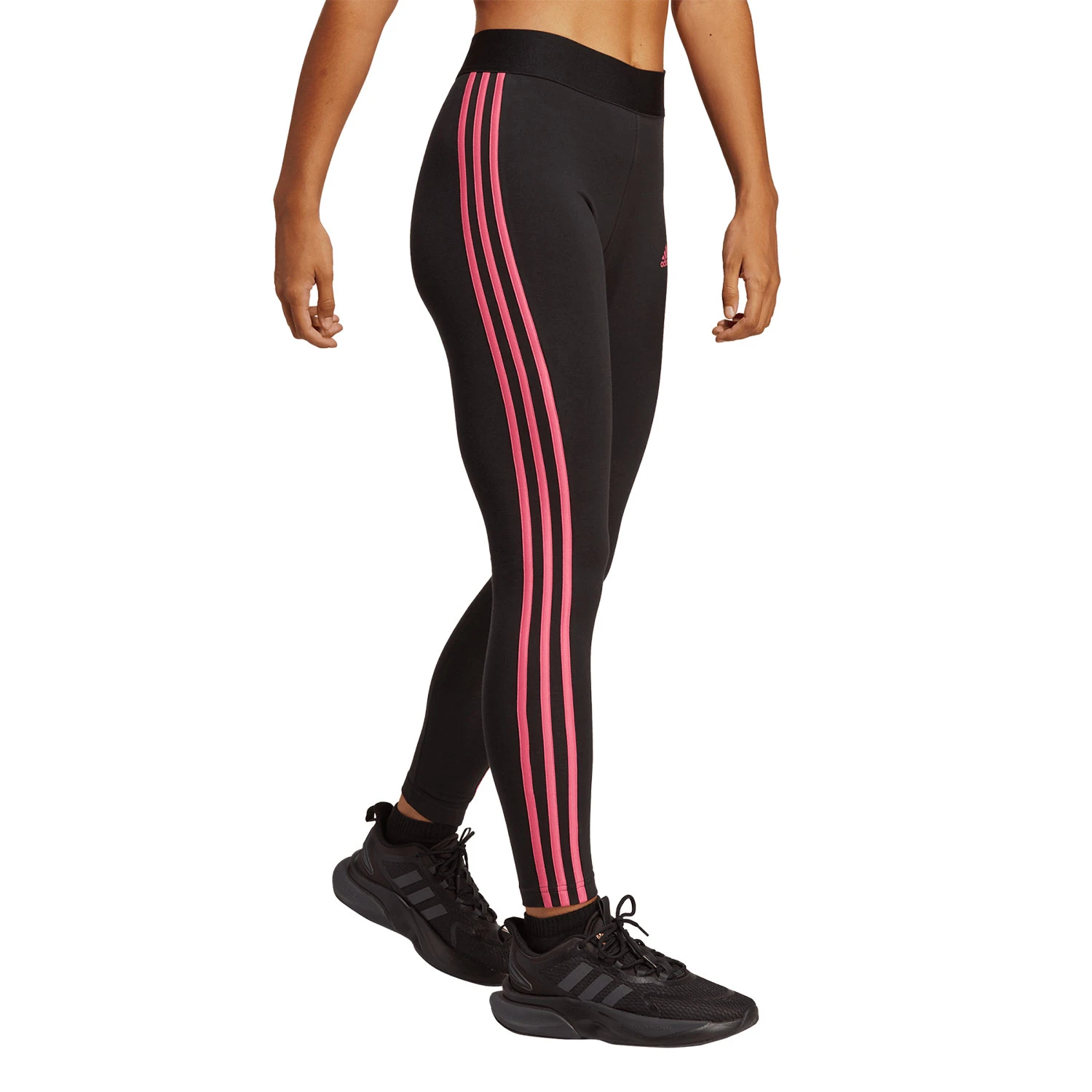 Adidas Women's Essential 3-Stripe Leggings 2 Adidas Women's Essential 3-Stripe Leggings - Image 2