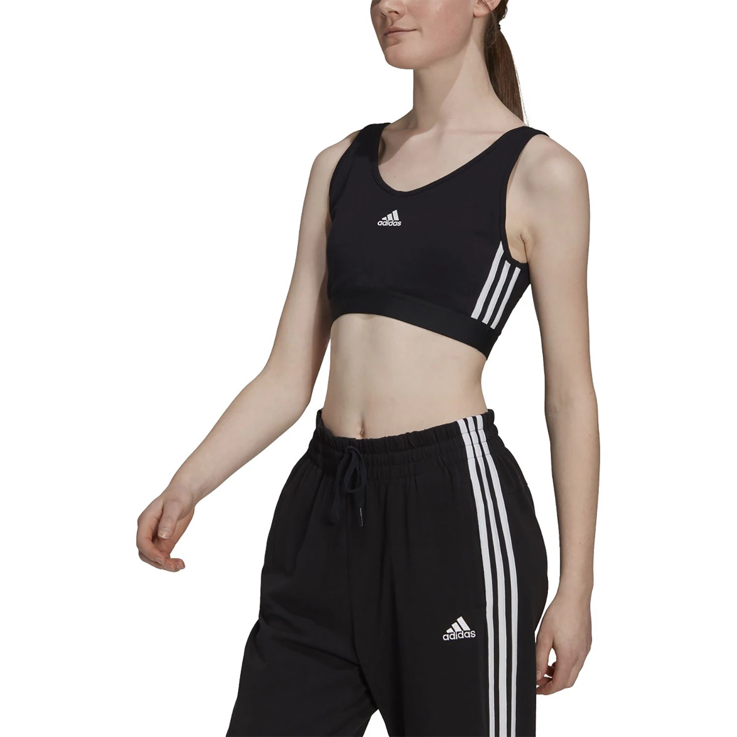Adidas Women's Essential 3-Stripes Crop Top 1 Adidas Women's Essential 3-Stripes Crop Top