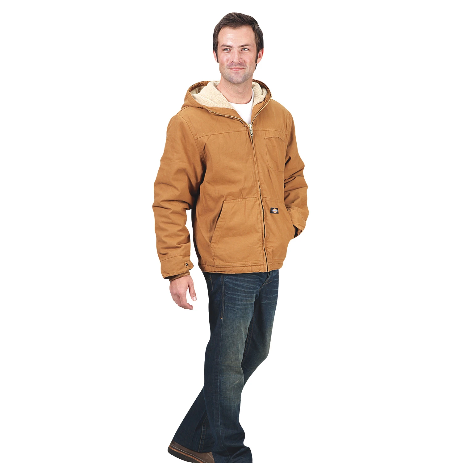Dickies Men's Sanded-Duck Sherpa-Lined Hooded Jacket 2 Dickies Men's Sanded-Duck Sherpa-Lined Hooded Jacket - Image 2