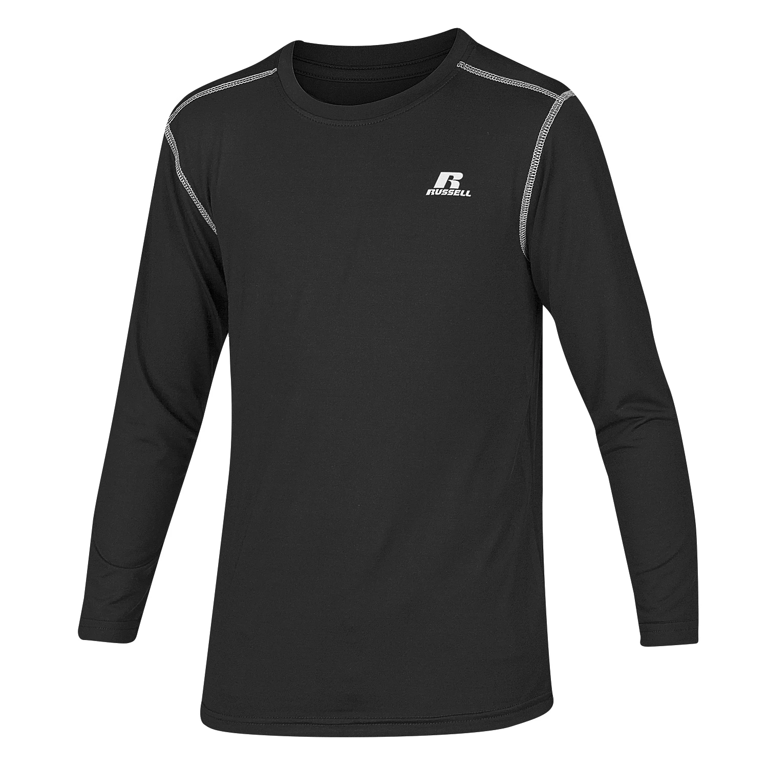 Russell Athletic Boys' Fitted Not Tight Long-Sleeve Crew Shirt 1 Russell Athletic Boys' Fitted Not Tight Long-Sleeve Crew Shirt