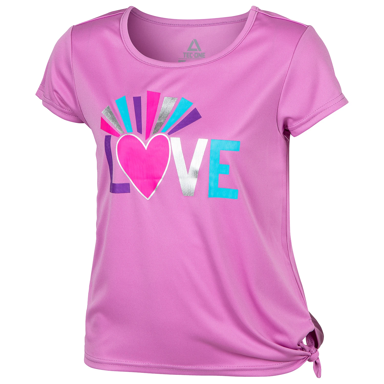 TEC-ONE Girls' Hello Side-Tie Tee 1 TEC-ONE Girls' Hello Side-Tie Tee