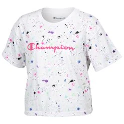 Champion Girls' Paint Splatter AOP Boxy Tee
