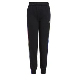 Adidas Girls' All Over Print Stripe Fleece Joggers