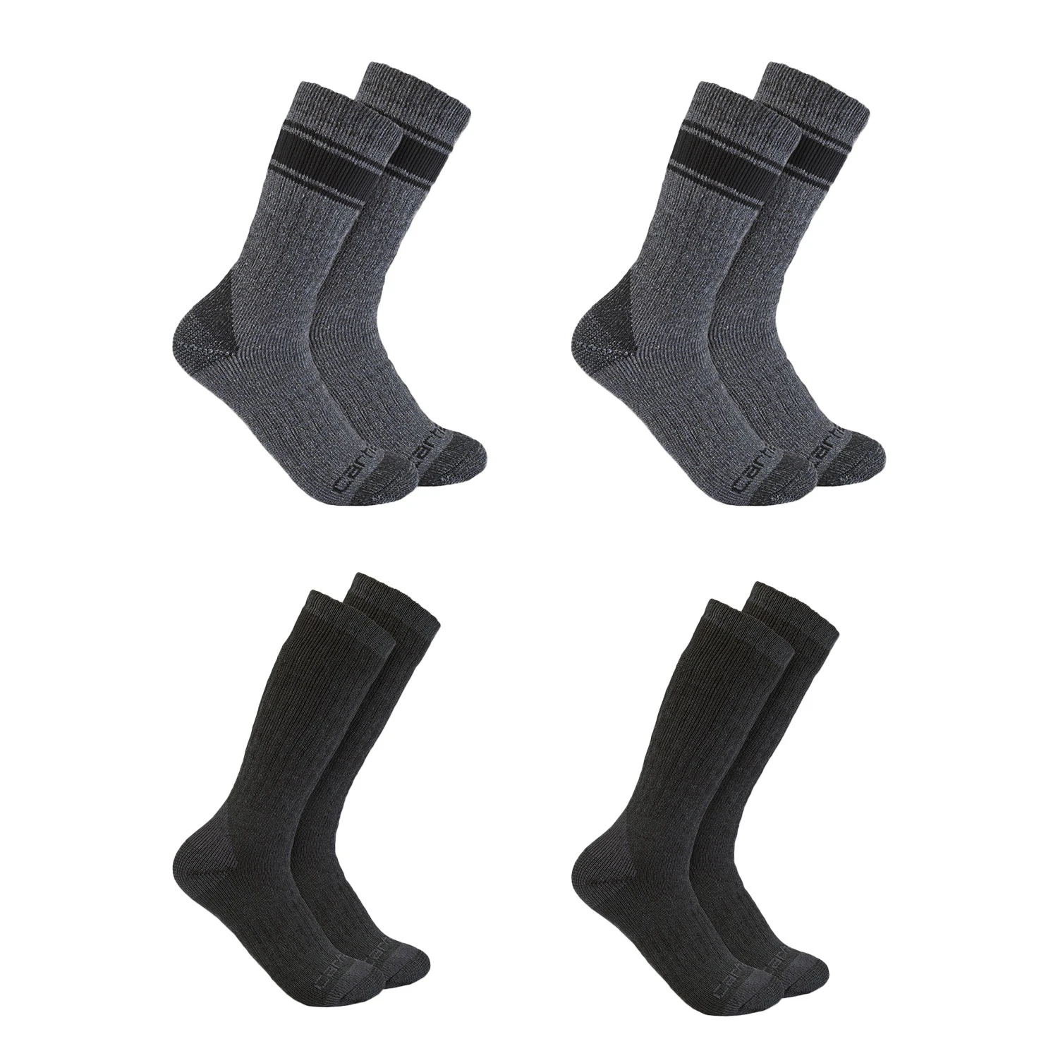Carhartt Men's Heavyweight Crew Socks - 4-Pack 1 Carhartt Men's Heavyweight Crew Socks - 4-Pack