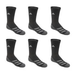 Adidas Boys' Cushioned Angle Stripe Crew Socks - 6-Pack