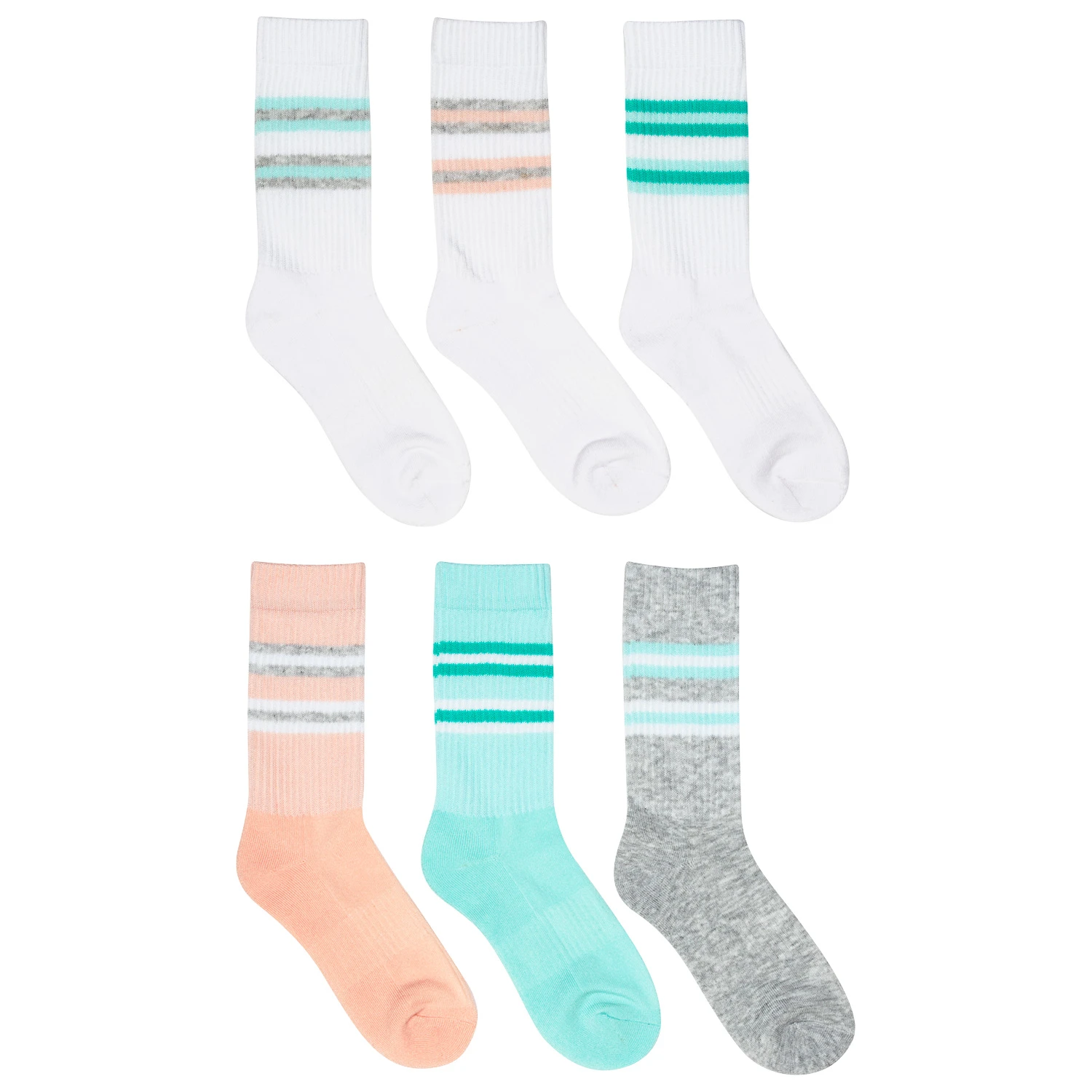 Sof Sole Women's Throwback Crews Socks - 6-pack 1 Sof Sole Women's Throwback Crews Socks - 6-pack