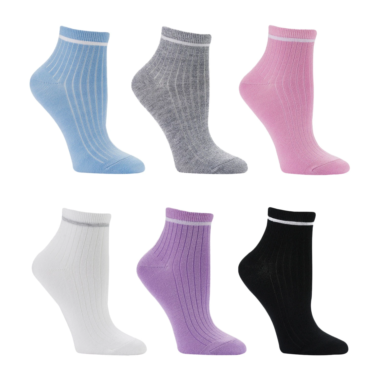 Sof Sole Women's Fashion Quarter Crew Socks - 6-Pack