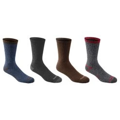 Dickies Men's All-Season Thermal Crew Socks - 4-Pack